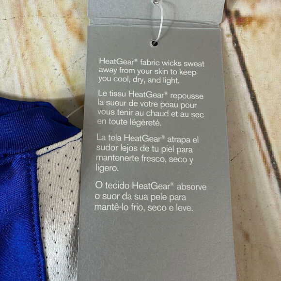 NEW Under Armour FITTED Womens Size Small Blue HeatGear Athletic T Shirt Top Tee - Picture 8 of 10